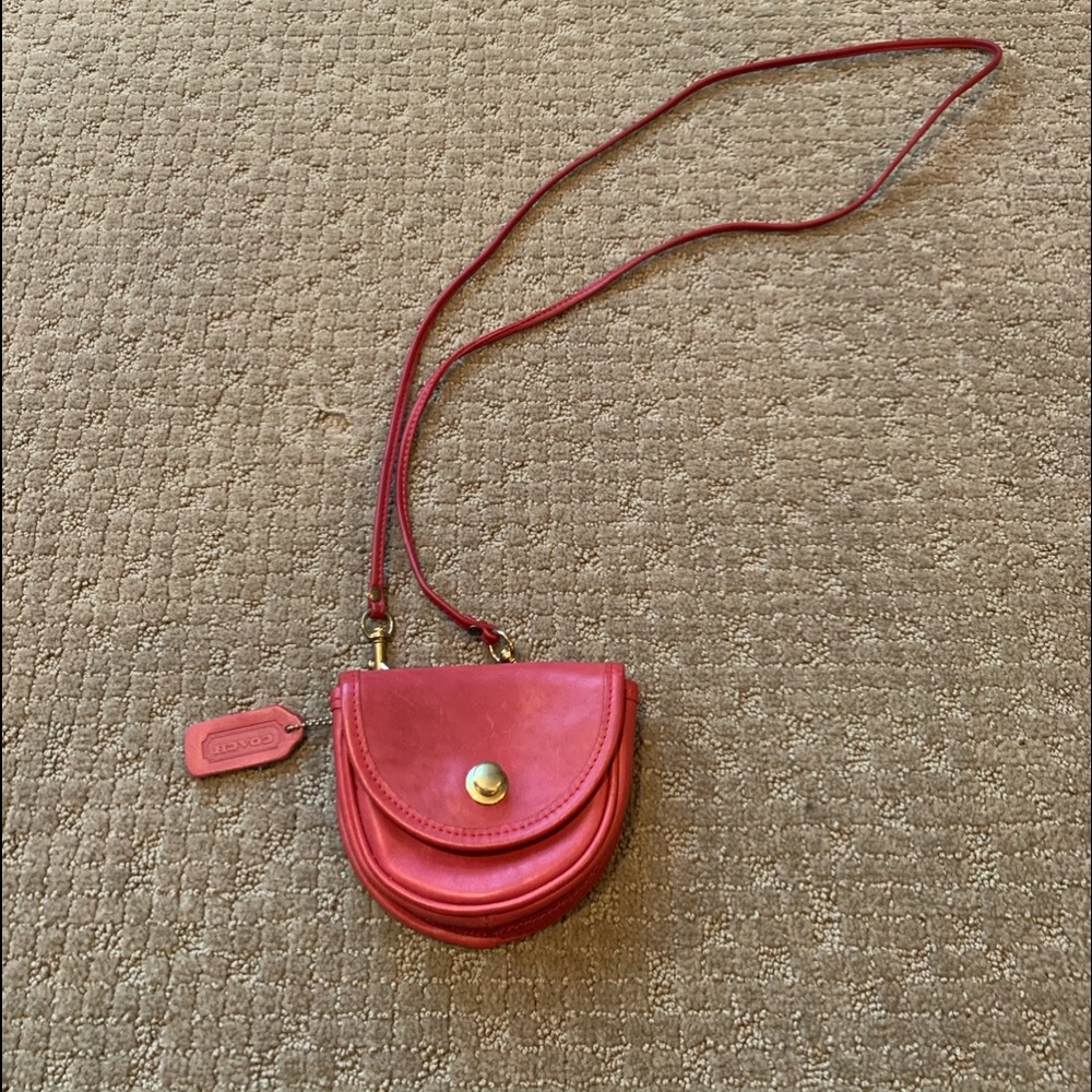 Red Coach Fannypack / Crossbody Purse.